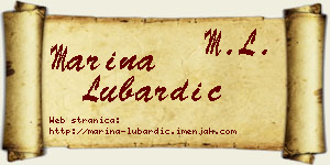 Marina Lubardić vizit kartica